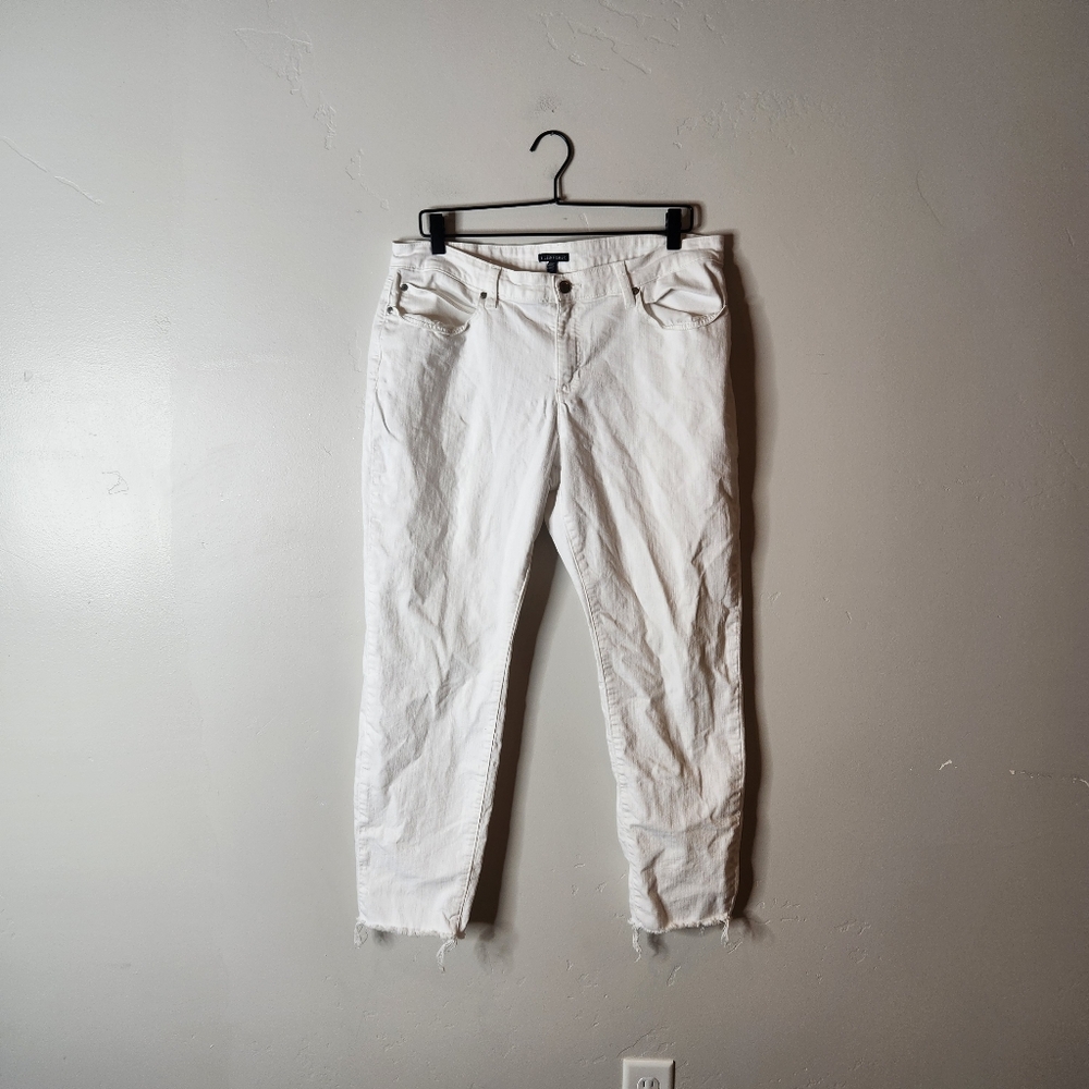 Eileen Fisher Organic Cotton Denim Tapered Jeans Size 16 - Picture 2 of 7